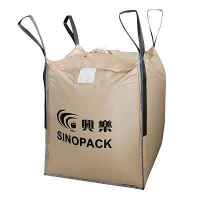 comprar O saco grande FIBC do recipiente dos PP do Quatro-painel bege com emenda lateral dá laços online manufacture